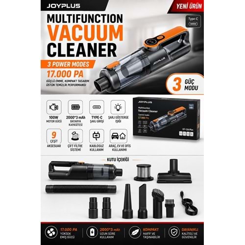 JOYPLUS ST-126 PLUS ARAÇ SÜPÜRGESİ