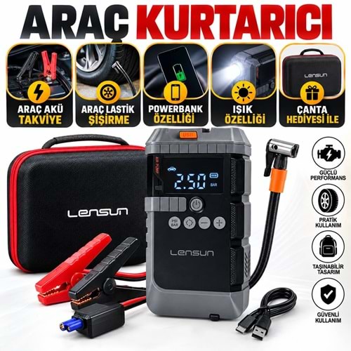 LENSUN LS99 JUMP STARTER&INFLATOR