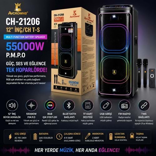 AVCROWNS CH-21206 WIRELESS SPEAKER